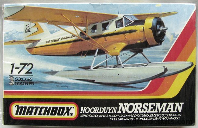 Matchbox 1/72 Noorduyn UC-64A Norseman - USAF or Civil, PK125 plastic model kit